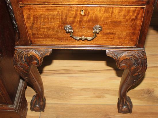 An 18th century style walnut breakfront writing table, 4ft 11.5in. x 3ft 2in. x 2ft 6in.